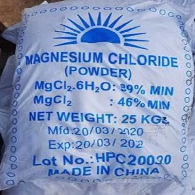 Magnesium chloride trung quốc bao mặt trời – magie clorua – mgcl2 dạng vảy bao 25kg